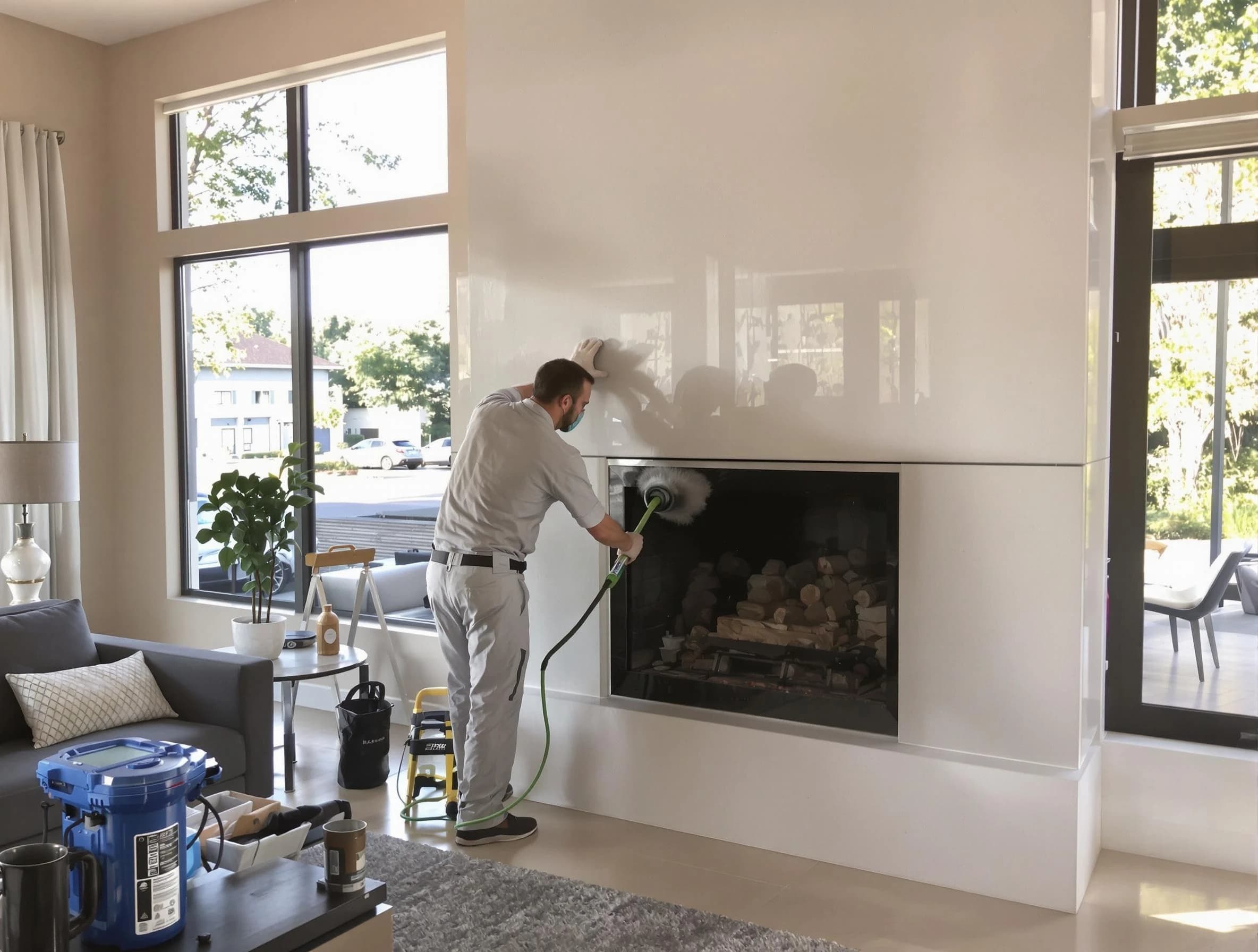 South Brunswick Chimney Sweep performing thorough soot removal in South Brunswick, NJ